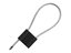 Picture of Security Tie - 12 Inch Blank Black Pull Tight Galvanized Steel Cable Seal with 5mm wire - 50 Pack