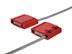 Picture of Security Tie - 12 Inch Blank Red Pull Tight Galvanized Steel Cable Seal with 5mm wire - 50 Pack - 1 of 2