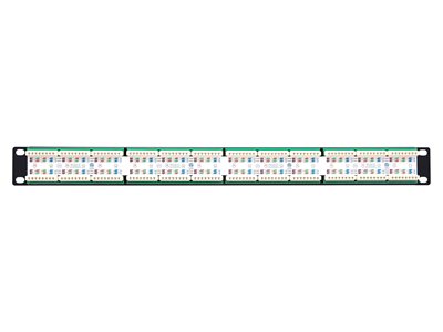 24 Port Cat 6 Rack Mount Patch Panel - 1U, TAA Compliant, RoHS Compliant