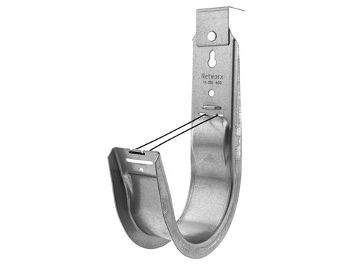 4 Inch J-Hook Cable Support - Ceiling Mount, Galvanized, 25 Pack