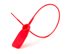 Picture of 12 1/2 Inch Blank Standard Red Pull Tight Plastic Seal with Steel Locking Piece - 100 Pack - 1 of 4