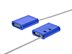 Picture of Security Tie - 12 Inch Blue Blank Pull Tight Galvanized Steel Cable Seal with 1.8mm wire - 50 Pack - 1 of 3