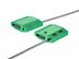 Picture of Security Tie - 12 Inch Green Blank Pull Tight Stainless Steel Cable Seal with 2.5mm wire - 50 Pack - 1 of 2