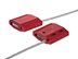Picture of Security Tie - 12 Inch Red Blank Pull Tight Stainless Steel Cable Seal with 2.5mm wire - 50 Pack - 1 of 2