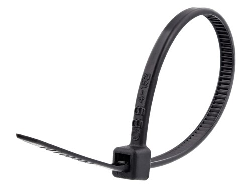 4 Inch Black UV Miniature Nylon Cable Tie - 500 Pack