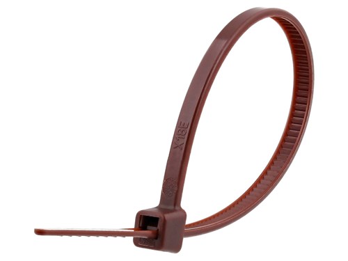 4 Inch Brown Miniature Nylon Cable Tie - 500 Pack