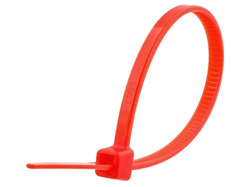 4 Inch Red Miniature Cable Tie - 500 Pack
