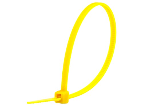6 Inch Yellow Miniature Cable Tie - 100 Pack