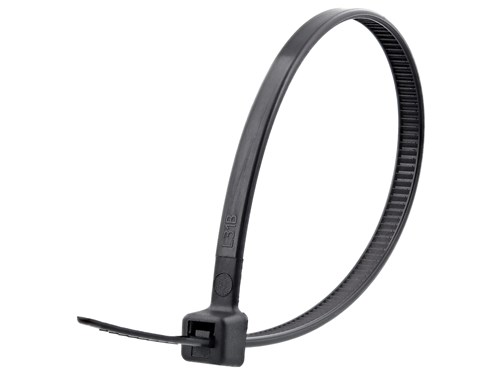 6 Inch Black UV Intermediate Cable Tie - 1000 Pack