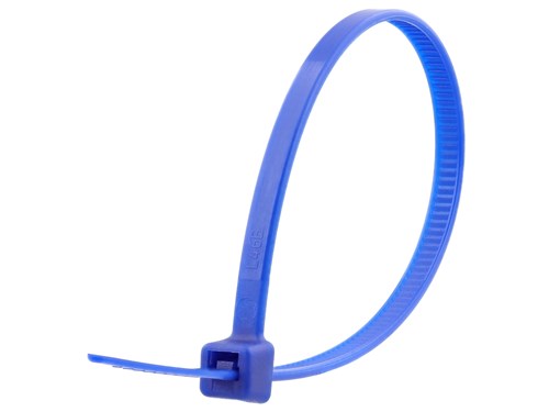 6 Inch Blue Intermediate Nylon Cable Tie - 100 Pack