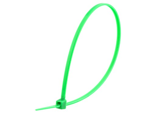 8 Inch Green Miniature Nylon Cable Tie - 100 Pack