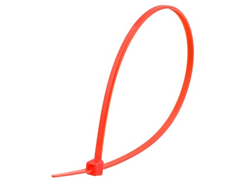 8 Inch Red Miniature Cable Tie - 100 Pack