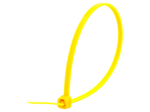 8 Inch Yellow Intermediate Cable Tie - 100 Pack