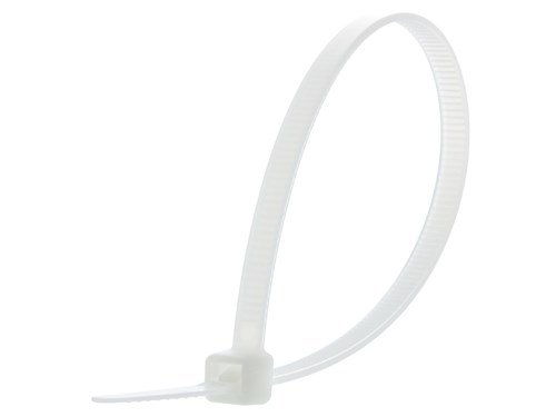 8 Inch Natural Standard Nylon Cable Tie - 100 Pack
