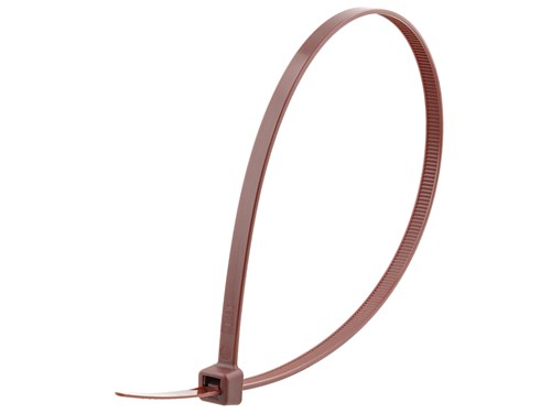 11 7/8 Inch Brown Standard Nylon Cable Tie - 100 Pack