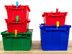15 Inch Unlabeled Tamper Evident Tear Away Blue Plastic Seal Securing Boxes - 3 of 4