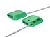 Picture of Security Tie - 12 Inch Green Pull Tight Galvanized Steel Cable Seal with 2.5mm wire - 50 Pack - 1 of 2