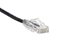 1 Feet Black Booted CAT6 Mini Ethernet Connector