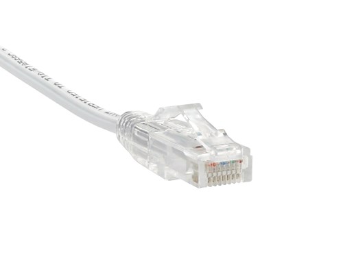 Cat 6 Mini Ethernet Patch Cable - 20 FT, White, Booted