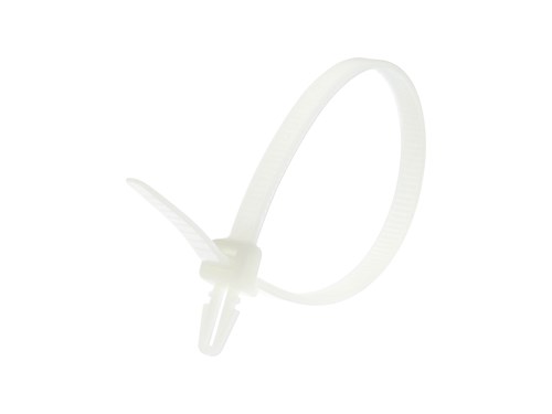 8 Inch Natural Standard Push Mount Cable Tie - 100 Pack