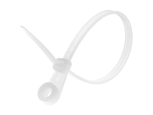 6 Inch Natural Mount Head Cable Tie - 100 Pack
