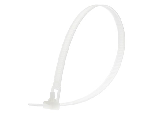 12 Inch Natural Standard Releasable Cable Tie - 100 Pack