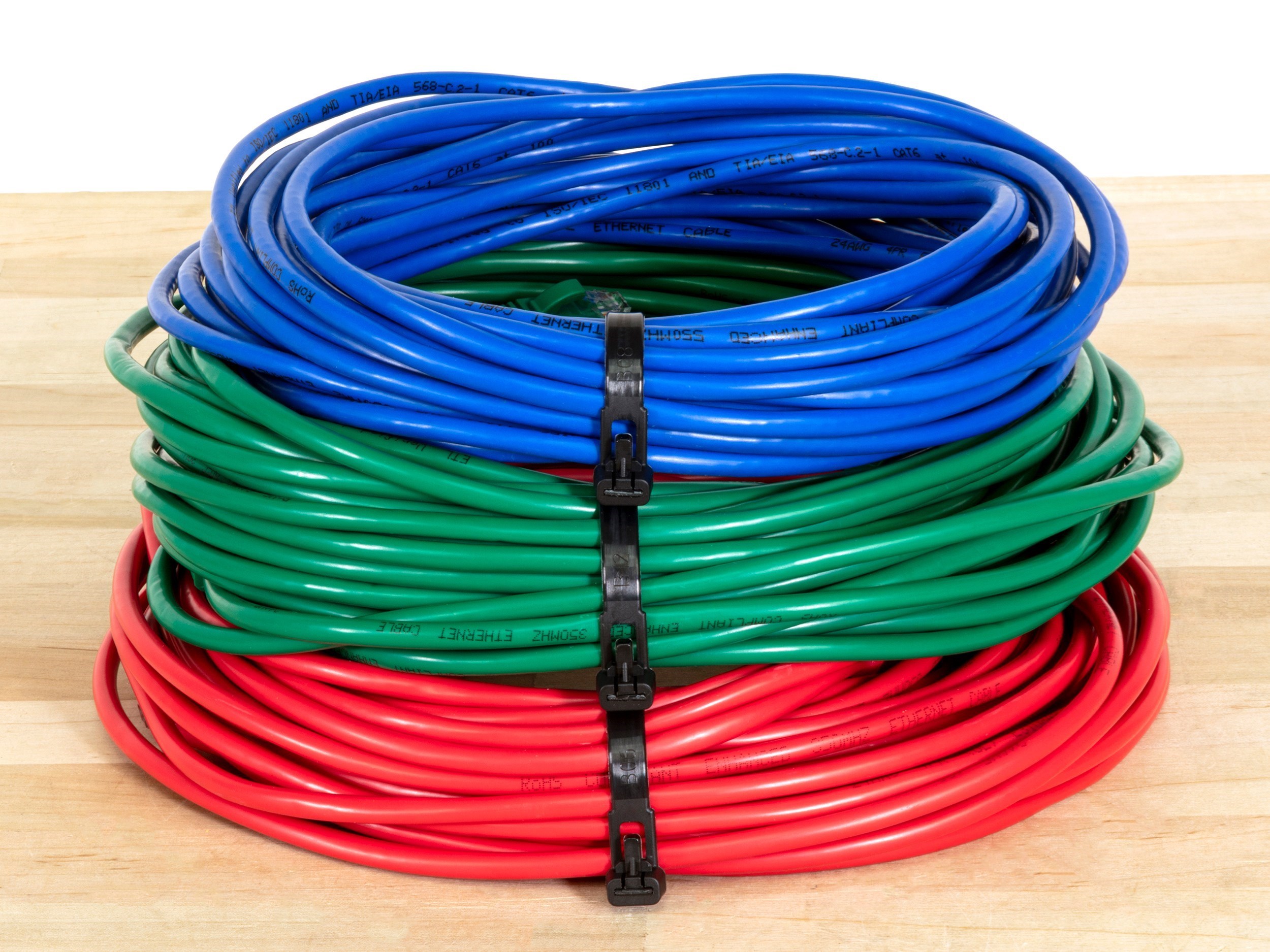 BlueDot Trading 100-Pack Black Cable Ties – 12 Inch, 52lbs Tensile Strength, Nylon Zip Ties