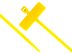 Inside Flag 8 Inch Yellow Miniature Identification Cable Tie Head and Tail of Tie - 1 of 4