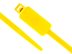 Inside Flag 10 Inch Yellow Standard ID Cable Tie Head and Tail of Tie - 1 of 4