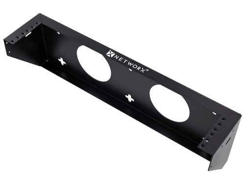 2u Vertical Wall Mount Bracket - Black