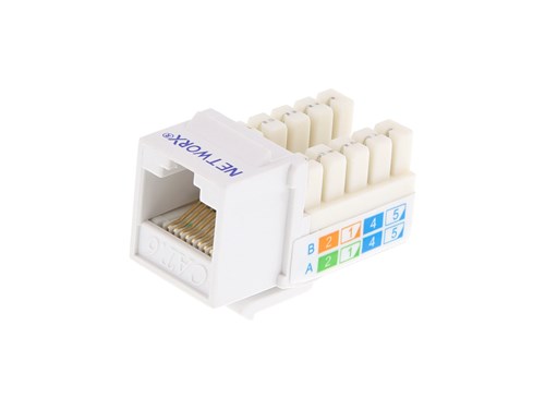 Cat 6 SpeedTerm Keystone Jack 90 Degree 110 UTP - White