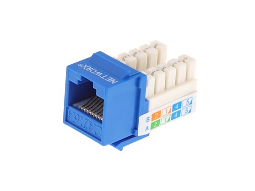 Cat 6A SpeedTerm Keystone Jack 90 Degree - Blue