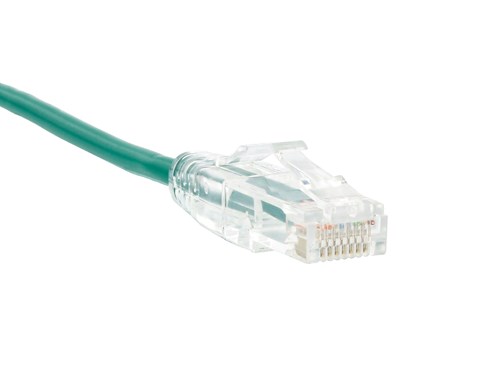 Cat 6 Mini Ethernet Patch Cable - 15 FT, Green, Booted