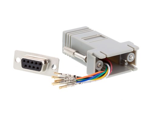 Modular Adapter Kit - DB9 Female to RJ45 - Gray
