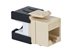 Side view of Cat6A RJ45 Keystone jack Ivory color - 0 of 1
