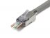 Front view of shielded CAT6a Connector with cable connected - 1 of 3