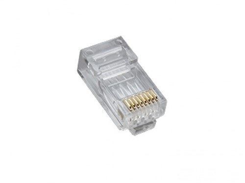 RJ45 (8P8C), Cat5e HP, Round-Solid 3-Prong 100/Jar 