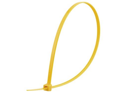14 Inch Yellow Standard Cable Tie - 100 Pack