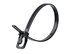 Picture of 8 Inch 50 Lbs Black Releasable/Reusable Cable Tie - 100 Pack - 0 of 7