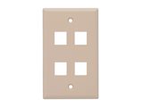 Picture of 4 Port Keystone Faceplate - Single Gang - Beige