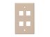 Picture of 4 Port Keystone Faceplate - Single Gang - Beige - 0 of 1