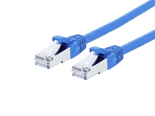 CAT8 Ethernet Patch Cable - 2 FT, Blue, Booted