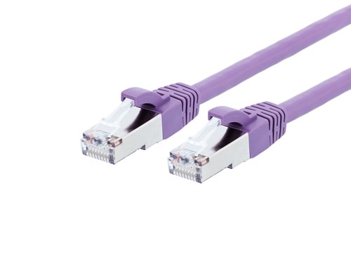 CAT8 Ethernet Patch Cable - 25 FT, Purple, Booted