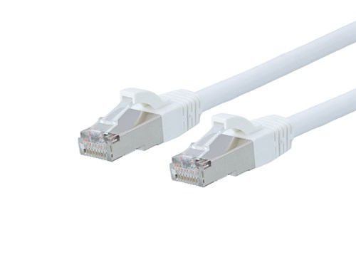CAT8 Ethernet Patch Cable - 10 FT, White, Booted