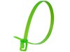 Picture of 18 Inch 120 Lbs Fluorescent Green Releasable/Reusable Cable Tie - 100 Pack