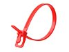 Picture of 6 Inch 50 Lbs Red Releasable/Reusable Cable Tie - 100 Pack