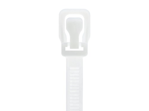 32 Inch 175 Lbs Natural Releasable/Reusable Cable Tie - 50 Pack