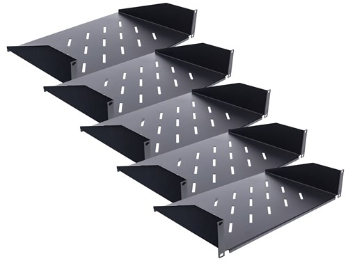 5 Pack - 2U Vented Shelf - 12 Inches Deep, Single Sided