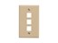 3 port keystone faceplate single gang ivory
