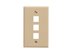 Picture of 3 Port Keystone Faceplate - Single Gang - Ivory - 0 of 2